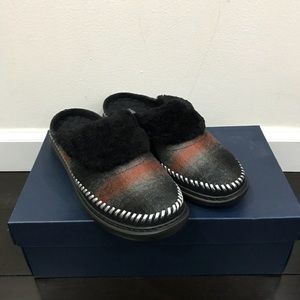 Cole Haan plaid fur slip-on/ mules size 7